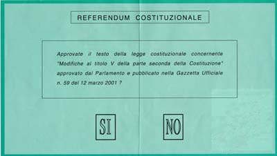 Fac-simile scheda elettorale