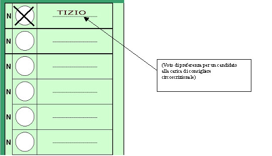 Esempio di voto espresso correttamente
